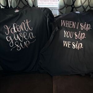 Wine Shirts- Black Hanes Cool Dri Shirts